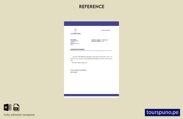lista para imprimir plantilla de referencia de cierre de Malta Lombard Bank